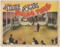 5k1469 SWING TIME LC 1936 far shot of Fred Astaire & Ginger Rogers on the dance floor by orchestra!