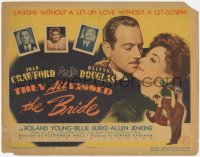 5k0861 THEY ALL KISSED THE BRIDE TC 1942 Joan Crawford & Melvyn Douglas deliver laughs w/o let-up!