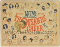 5k0862 THOUSANDS CHEER TC 1943 Al Hirschfeld caricatures of Judy Garland & 32 top MGM stars!