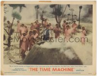 5k1496 TIME MACHINE LC #7 1960 H.G. Wells, George Pal, Rod Taylor & Eloi w/ burning Morlock entrance
