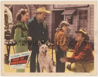 5k1506 TRAIL OF ROBIN HOOD LC #2 1950 Roy Rogers & his dog Bullet with Penny Edwards & young girl!