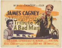 5k0864 TRIBUTE TO A BAD MAN TC 1956 great art of cowboy James Cagney, pretty Irene Papas!