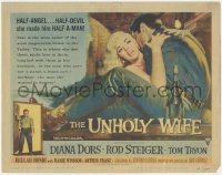 5k0865 UNHOLY WIFE TC 1957 sexy half-devil half-angel bad girl Diana Dors made him half a man!