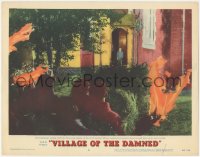 5k1529 VILLAGE OF THE DAMNED LC #3 1960 frightened people confront leader of the child-demons!