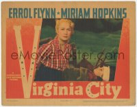 5k1530 VIRGINIA CITY LC 1940 close up of Miriam Hopkins with wounded Dickie Jones, Michael Curtiz!