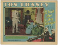 5k1551 WHILE THE CITY SLEEPS LC 1928 Anita Page executed for double-crossing, Lon Chaney in border!