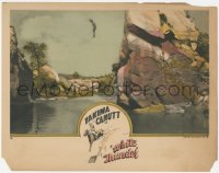 5k1560 WHITE THUNDER LC 1925 great image of stunt man Yakima Canutt jumping off cliff into water!