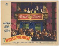 5k1581 WORLD PREMIERE LC 1941 John Barrymore & Frances Farmer in theater balcony as crowd watches!