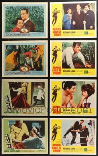 5m0694 LOT OF 15 LOBBY CARDS 1940s-1960s incomplete sets from a few different movies!