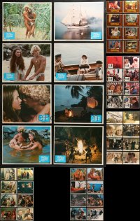 5m0659 LOT OF 56 LOBBY CARDS 1970s-1980s complete sets from a variety of different movies!