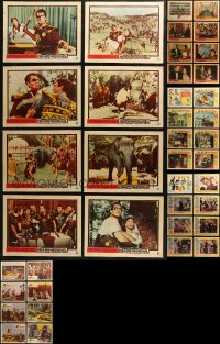 5m0660 LOT OF 55 LOBBY CARDS 1970s-1980s complete sets from a variety of different movies!