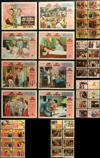 5m0665 LOT OF 48 LOBBY CARDS 1950s-1960s complete sets from a variety of different movies!