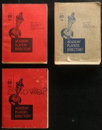 5m1015 LOT OF 3 1961 ACADEMY PLAYERS DIRECTORY SOFTCOVER BOOKS 1961 filled with lots of information!