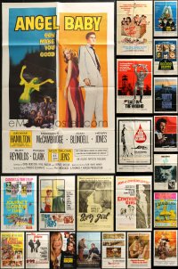 5m0735 LOT OF 64 FOLDED ONE-SHEETS 1960s-1990s great images from a variety of different movies!