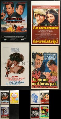5m0138 LOT OF 15 MOSTLY FORMERLY FOLDED BELGIAN POSTERS 1950s-1990s a variety of movie images!