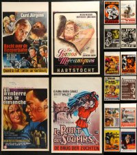 5m0136 LOT OF 16 MOSTLY FORMERLY FOLDED BELGIAN POSTERS 1950s-1970s a variety of movie images!