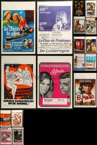 5m0127 LOT OF 21 MOSTLY FORMERLY FOLDED BELGIAN POSTERS 1950s-1980s a variety of movie images!