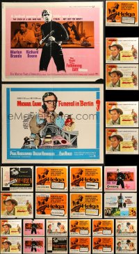 5m0099 LOT OF 29 UNFOLDED AND FORMERLY FOLDED HALF-SHEETS 1960s a variety of cool movie images!