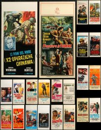 5m0048 LOT OF 22 FORMERLY FOLDED ITALIAN LOCANDINAS 1950s-1980s a variety of movie images!