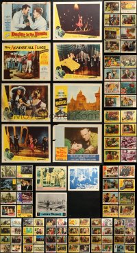 5m0632 LOT OF 99 LOBBY CARDS 1950s-1960s incomplete sets from a variety of different movies!