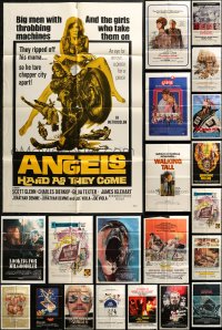 5m0787 LOT OF 23 FOLDED ONE-SHEETS 1970s-1980s great images from a variety of different movies!