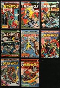5m0470 LOT OF 8 MAN-WOLF COMIC BOOKS 1970s the Marvel Comics werewolf creature!