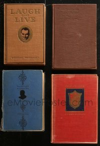 5m0993 LOT OF 4 ACTOR BIOGRAPHY HARDCOVER BOOKS 1910s-1940s Fairbanks, Valentino, Barrymore & more!