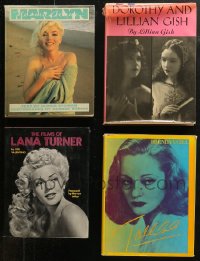 5m0991 LOT OF 4 ACTRESS BIOGRAPHY COFFEE TABLE HARDCOVER BOOKS 1970s-1980s Marilyn Monroe & more!