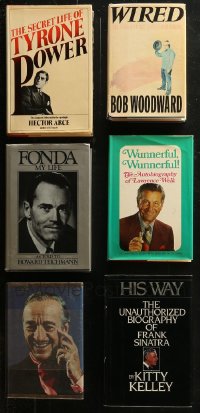 5m0966 LOT OF 6 ACTOR/MUSICIAN BIOGRAPHY HARDCOVER BOOKS 1970s-1980s Tyrone Power, Lawrence Welk!