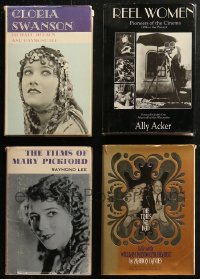 5m0985 LOT OF 4 EARLY ACTRESS BIOGRAPHY HARDCOVER BOOKS 1970s-1990s Gloria Swanson, Mary Pickford!