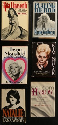 5m0956 LOT OF 6 SEXY ACTRESSES BIOGRAPHY HARDCOVER BOOKS 1960s-1980s Rita Hayworth, Harlow & more!