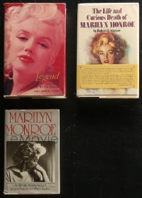 5m1007 LOT OF 3 BIOGRAPHY HARDCOVER MARILYN MONROE BOOKS 1970s-1980s great images & information!