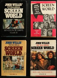 5m0975 LOT OF 4 SCREEN WORLD HARDCOVER MOVIE BOOKS 1970s-1980s filled with great images & info!