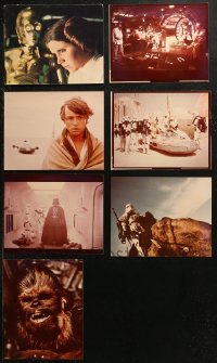 5m0437 LOT OF 7 STAR WARS REPRO & COLOR 8X10 STILLS 1977-1980s great scenes from the movie!