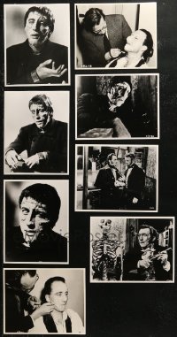 5m0436 LOT OF 8 CURSE OF FRANKENSTEIN 8X10 REPRO PHOTOS 1957 Christopher Lee in monster makeup!