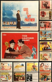 5m0107 LOT OF 19 FORMERLY FOLDED HALF-SHEETS 1940s-1970s great images from a variety of movies!