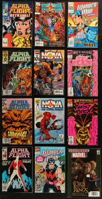 5m0455 LOT OF 12 MARVEL COMIC BOOKS 1980s-1990s Alpha Flight, Nova, Wonder Man, Ghost Rider!