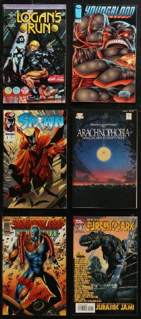 5m0481 LOT OF 6 COMIC BOOKS 1990s Logan's Run, Youngblood, Spawn, Arachnophobia, Jurassic Park!