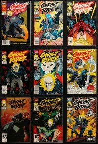5m0466 LOT OF 9 GHOST RIDER COMIC BOOKS 1990s the Marvel Comics superhero!
