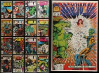 5m0447 LOT OF 17 INCREDIBLE HULK COMIC BOOKS 1980s-1990s the Marvel Comics superhero!