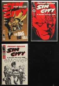 5m0491 LOT OF 3 SIN CITY COMIC BOOKS 1990s Dark Horse Comics, created by Frank Miller!
