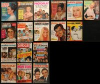 5m0842 LOT OF 17 MOVIE MAGAZINES 1950s-1960s filled with great images & articles!