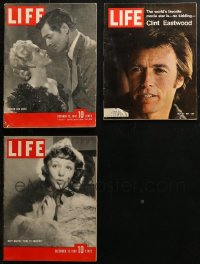 5m0920 LOT OF 3 LIFE MAGAZINES 1938-1971 filled with great images & articles on celebrities!