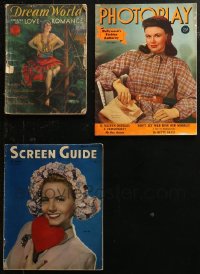 5m0918 LOT OF 3 MAGAZINES 1931-1946 filled with great images & articles + love stories!