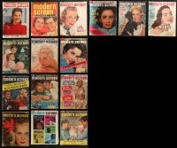 5m0845 LOT OF 15 MODERN SCREEN MOVIE MAGAZINES 1940s-1960s great images & articles on celebrities!