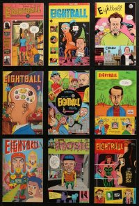 5m0033 LOT OF 9 EIGHTBALL UNDERGROUND COMIX 1990s one autographed by artist Daniel Clowes!