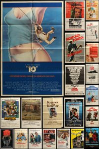 5m0764 LOT OF 34 FOLDED ONE-SHEETS 1960s-1990s great images from a variety of different movies!