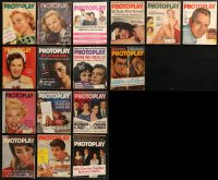 5m0843 LOT OF 16 PHOTOPLAY MOVIE MAGAZINES 1950s-1970s great images & articles on celebrities!
