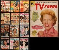 5m0846 LOT OF 13 TV FAN MAGAZINES 1950s-1960s filled with great images & articles on celebrities!