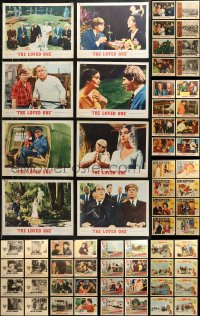 5m0644 LOT OF 83 LOBBY CARDS 1960s mostly complete sets from a variety of different movies!